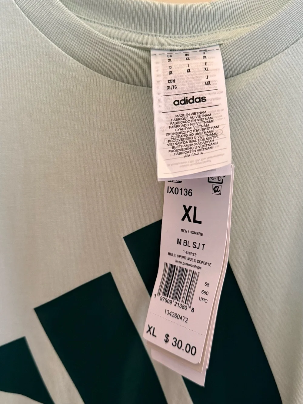 adidas Short Sleeve Crew T-Shirt in Charcoal with Yellow Logo